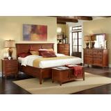 Westlake King Storage Bed, Cherry Brown Finish - A-America WSLCB5191