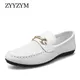 Mocassins en cuir à semelle souple pour hommes Chaussures décontractées Tendance Polyvalent