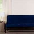 F. Scott Fitzgerald Velvety-Soft Box Cushion Futon Slipcover, Polyester in Blue | 6 H x 75 W x 54 D in | Wayfair TNNA-CFLZ