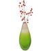 Bamboo Floor Flower Vase Tear Drop Design for Dining, Living Room, Entryway Decor Fill It with Dried Branches or Flowers, Green