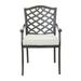 Aluminium Dining Arm Chair with Cushion, Espresso