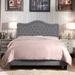 Moser Bay Adella Linen Upholstered Waved Top Tufted Bed