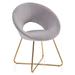 BELLEZE Ezra Set of 1/ 2 Velvet Accent Chair W/ Golden Metal Base