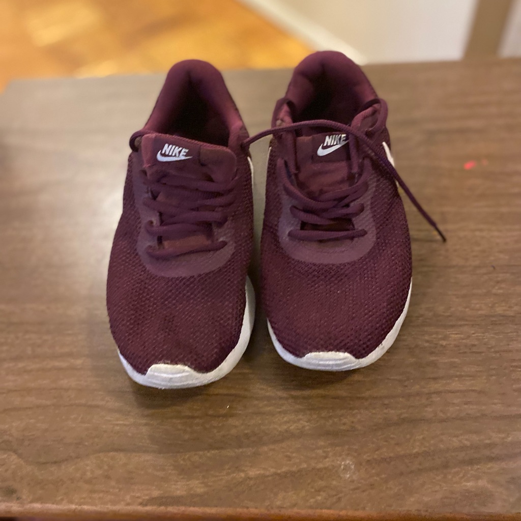 Nike Shoes | Burgundy Women's Nike Tennis Sneakers; Wine Color; 7 | Color: Black | Size: 7