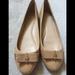 Tory Burch Shoes | Firmtory Logo Tan Patent Leather Flats | Color: Tan | Size: 9.5