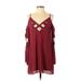 Forever 21 Casual Dress: Burgundy Hearts Dresses - Women's Size Small