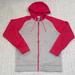 Adidas Shirts | Adidas Climawarm Color Block Zip Up Sweatshirt Hoodie, Size M | Color: Gray/Red | Size: M