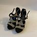 Jessica Simpson Shoes | Jessica Simpson Silver/Black Open Toed Heels | Color: Black/Silver | Size: 7.5