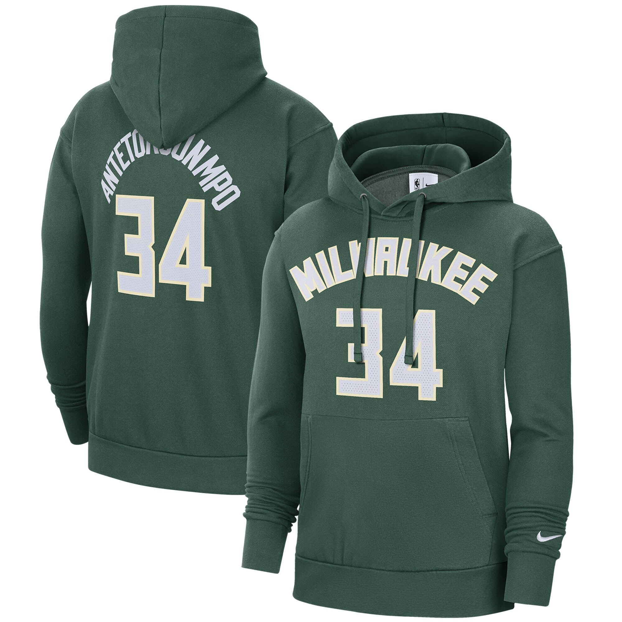 Sweat à capuche Nike Icon Name & Number Milwaukee Bucks - Giannis - Homme - Homme Taille: 2XL