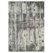 Shahbanu Rugs Charcoal Black, Wool and Plant Based Silk, Tone On Tone, Modern Design, Jacquard Hand Loomed, Rug (9'0" x 12'0")