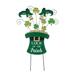 Glitzhome Wooden St. Patrick's Leprechaun Belt Yard Stake or Wall Decor