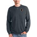 Men's Antigua Heathered Charcoal Philadelphia Flyers Reward Crewneck Pullover Sweatshirt