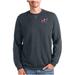 Men's Antigua Heathered Charcoal Columbus Blue Jackets Reward Crewneck Pullover Sweatshirt