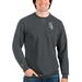 Men's Antigua Heathered Charcoal Chicago White Sox Reward Crewneck Pullover Sweatshirt