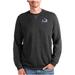 Men's Antigua Heathered Black Colorado Avalanche Reward Crewneck Pullover Sweatshirt
