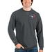 Men's Antigua Heathered Charcoal Toronto Blue Jays Reward Crewneck Pullover Sweatshirt