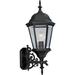 Lark Manor™ Rawson Beveled Glass Outdoor Wall Lantern Aluminum/Glass/Metal in Black | 13.25 H x 9.5 W x 11.5 D in | Wayfair