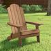 Rosecliff Heights Loganne Outdoor HIPS Folding Adirondack Chair Plastic/Resin in Black | 37.99 H x 31.89 W x 22.04 D in | Wayfair