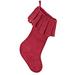 The Holiday Aisle® Decor Ruffle Christmas Stocking Burlap/Jute in Red | 19 H x 19 W in | Wayfair A54F80E02DA84FE0AB55B5795EC03809