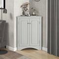 Red Barrel Studio® 2 - Door Corner Accent Cabinet Wood in White | 31.5 H x 23.6 W x 12.5 D in | Wayfair 00412E48030A4118AFF946AEC744525F