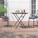 Freeport Park® Fleischer Metal 110 - Person Dining Table Metal in Black | 27.5 H x 23.5 W x 23.5 D in | Outdoor Dining | Wayfair