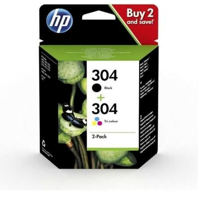 Hp 304 Pack de 2 cartouches d'encre noire et trois couleurs authentiques (3JB05AE) pour DeskJet