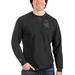 Men's Antigua Heathered Black Colorado Rockies Reward Crewneck Pullover Sweatshirt