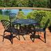 Charlton Home® Middlewich Patio Cast Aluminum 5 Piece Dining Set Metal in Black | 41.5 W x 41.5 D in | Wayfair A2317EE90F8E4006A0163A0BBA6348AF