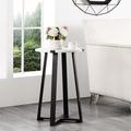 Latitude Run® Rustic Round End Table Wood in Black | 23.6 H x 15.7 W x 15.7 D in | Wayfair 2540E99CD1934E14BD7B682E32F3BC9E