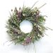 The Holiday Aisle® Dried Statice & Echinops 22" Wreath in Green/Indigo/Pink | 22 H x 22 W x 5 D in | Wayfair FE6E756CC093401AA7243CF33E3D76A7