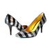 Michael Kors Shoes | Michael Kors Mk Flex Black Silver Sequin Stripe Pointed Toe Mid Pump Heel | Color: Black/Silver | Size: 6.5