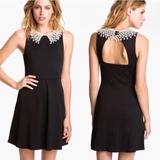 Free People Dresses | Free People Waffle Knit Crochet Dress | Color: Black | Size: M