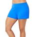 Plus Size Women's Chlorine Resistant Banded Swim Short by Swimsuits For All in Electric Iris (Size 10)