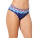 Plus Size Women's Hipster Swim Brief by Swimsuits For All in Blue Boho (Size 18)