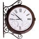 Double Sided Outdoor Station Clock with Thermometer & Hygrometer 380mm / 15" - makes a welcome addition to any garden thanks to its charming design