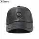 Xthree-Casquette de Baseball en cuir pour homme chapeau décontracté pour papa hiver