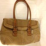 Coach Bags | Coach Shoulder Bag. Tan Color Suede/Leather | Color: Brown/Tan | Size: Os