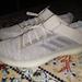 Adidas Shoes | Adidas Pureboost Trainer M Size 13 In Cream And Light Blue | Color: Cream/Gray | Size: 13