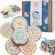 Crafty You Crafty Me - Make Your Own Mosaic Coasters, Craft Kit for Kids Age 5+, Birthday Party Activity Set, Gift for Children Girls Boys, Arts and Crafts (6 Pack - Round), Made in UK