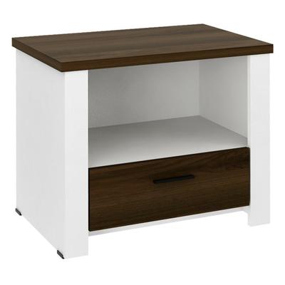 Costway Accent Nightstand with Drawer and Open She...