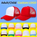 Chapeau de camionneur réglable avec logo imprimé personnalisé pour hommes et enfants casquettes en