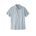 Men's Big & Tall Short Sleeve Seersucker Sport Shirt by KingSize in Navy Stripe (Size XL)