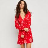Free People Dresses | Free People Date Night Mini Dress Strawberry Combo Size Xsmall Nwt | Color: Pink/Red | Size: Xs