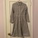 J. Crew Dresses | Jcrew Shirt Dress Missing Belt Size 4 | Color: Gray/White | Size: 4