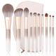 Natural Hair Makeup Brush Set Professional, Fox Hair Makeup Brushes Set with Case by Luxury ENZO KEN, Glitter Make up Brushes Set Professional, Natural Makeup Brushes, Natural Bristle Makeup Brushes.
