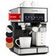 Klarstein 1.8L Coffee Machines with Milk Frother, 20 Bar Espresso Coffee Machine, Small 1350W Coffee Makers for Ground Coffee, Touch Display, Stainless Steel Espresso Machine For Iced Coffee, Expresso