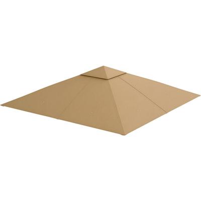 Pavillondach, Ersatzdach für Pavillon, Pavillonabdeckung, Sonnenschutz Polyester, Beige, 2,98 x