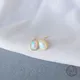 Boucles d'oreilles en argent Sterling 925 opale pour femme bijoux de mariage en plaqué or 14k