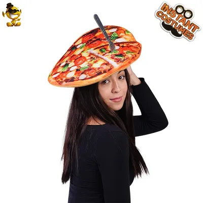 QLQ – chapeau de Pizza pour adulte Costume de jeu de rôle fête Cosplay nourriture délicieuse
