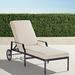 Grayson Chaise Lounge Chair with Cushions in Black Finish - Resort Stripe Leaf, Standard - Frontgate